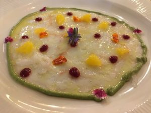 Cala carpaccio crayfish