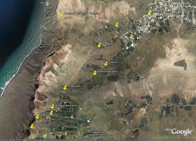 Walk haria to bosquecillo