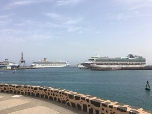 Cruise ships docked Arrecife Lanzarote
